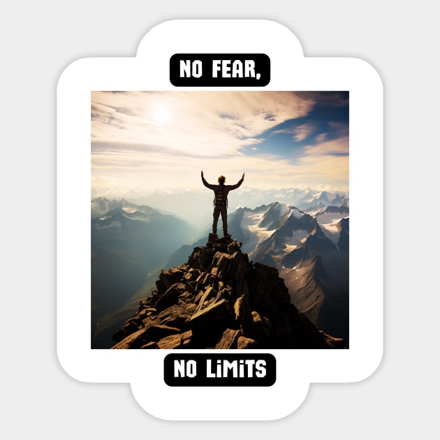 No Fear, No Limits Sticker by St01k@